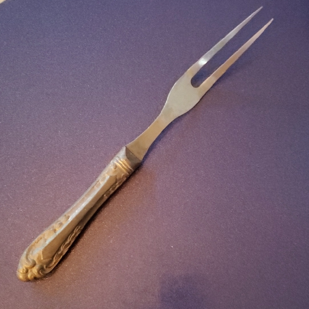 Antique Carroll Knife Co cast aluminum carving fork